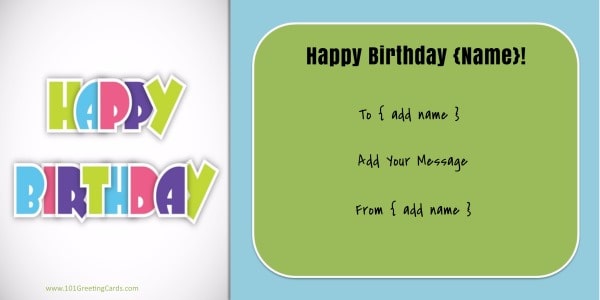 free printable birthday card