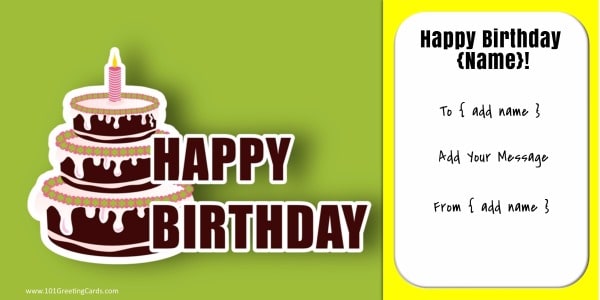 birthday card that can be customized with greeting card maker