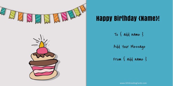 birthday card free printable