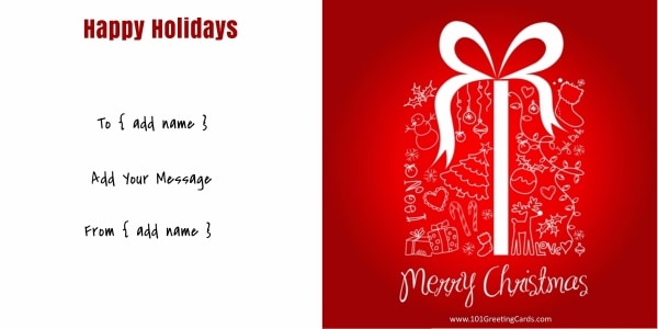 Free personalized Christmas card