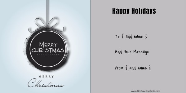 Happy Holidays greeting card