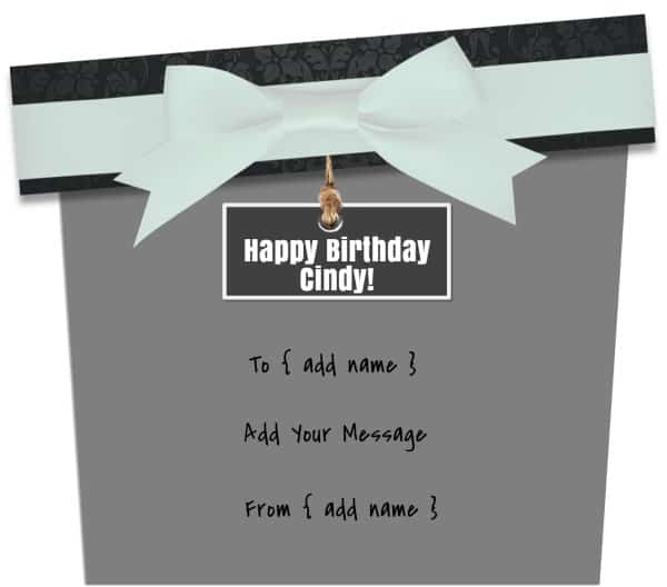 Free printable greeting card in black and shades of grey