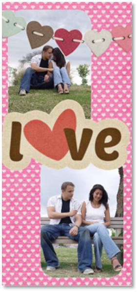 customized bookmarks with the word love