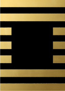 black and gold stripes