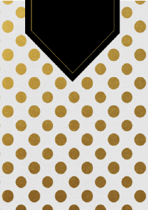 gold polka dots