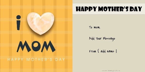 I love mom greeting card