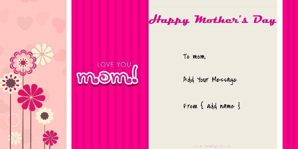 Pink greeting card