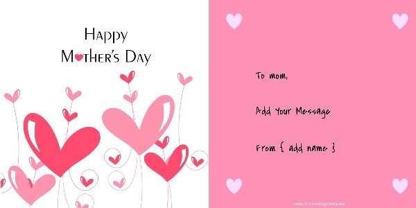 Free Printable Mother's Day card
