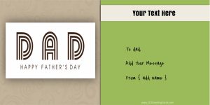 Greeting card for dad