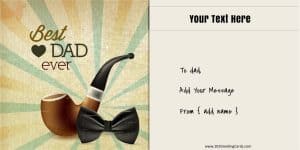 Picture of a pipe on the greeting card