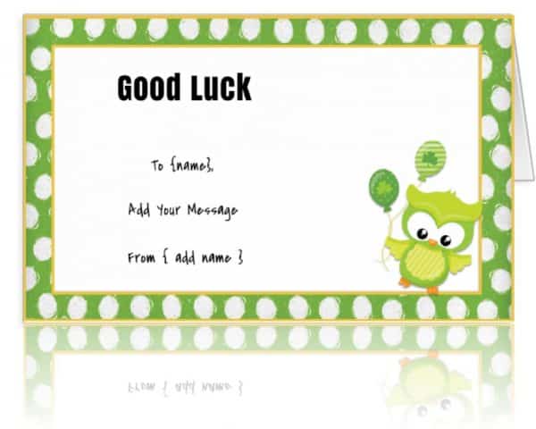 Good luck